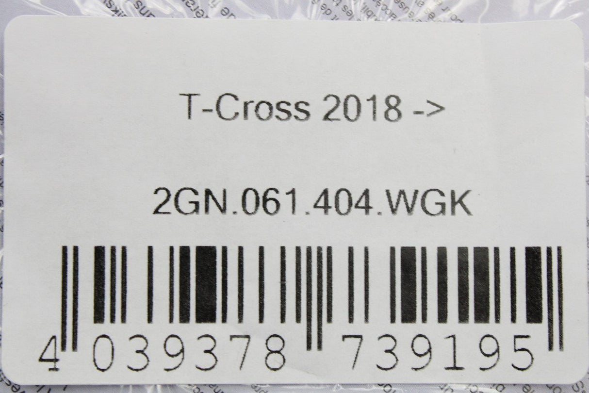 VW T-Cross 2019-on front & rear carpet floor mats RHD 2GN061404 WGK