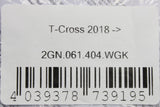 VW T-Cross 2019-on front & rear carpet floor mats RHD 2GN061404 WGK