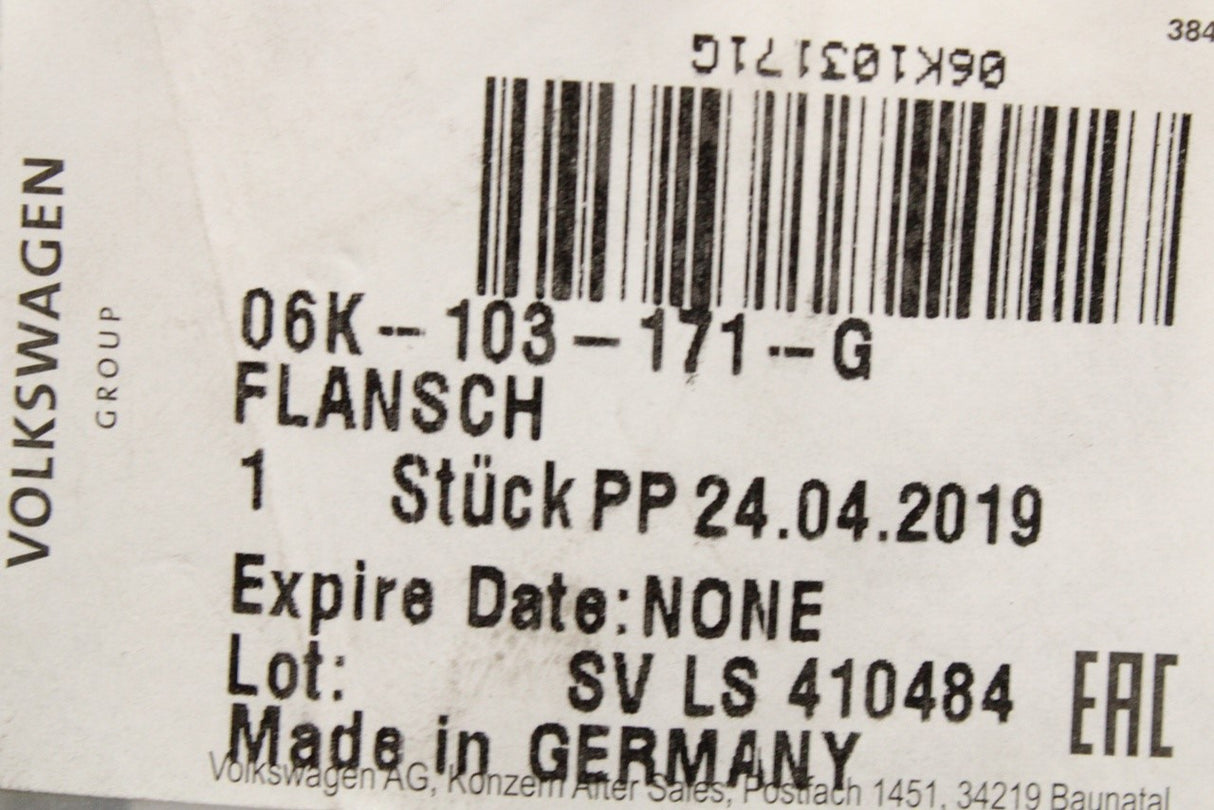 VW Audi Skoda SEAT 2.0 TSI TFSI crankshaft oil seal  (rear) 06K103171G