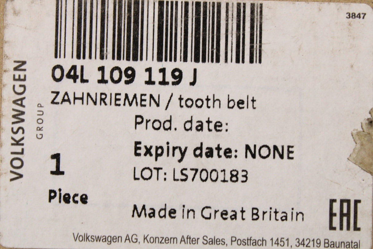 VW Golf Audi A4 Q2 Skoda SEAT Leon 14-on 2.0 TDI timing belt 04L109119J