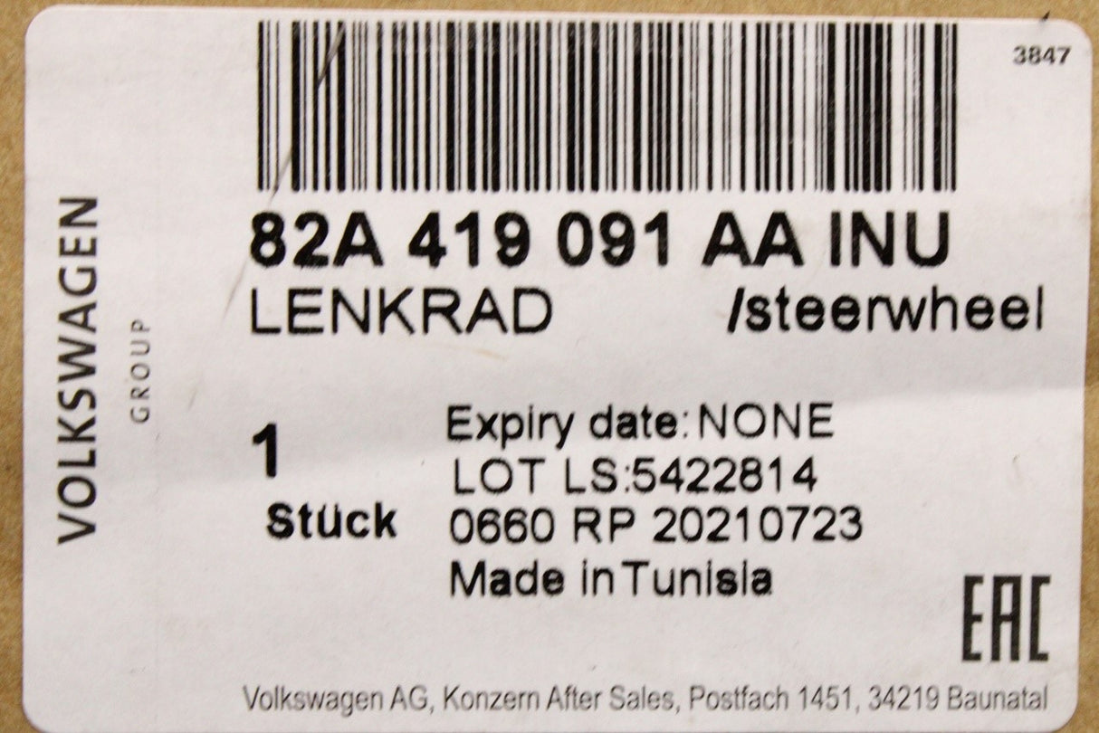 Audi A1 A3 2019-on leather steering wheel (tiptronic) 82A419091AA INU