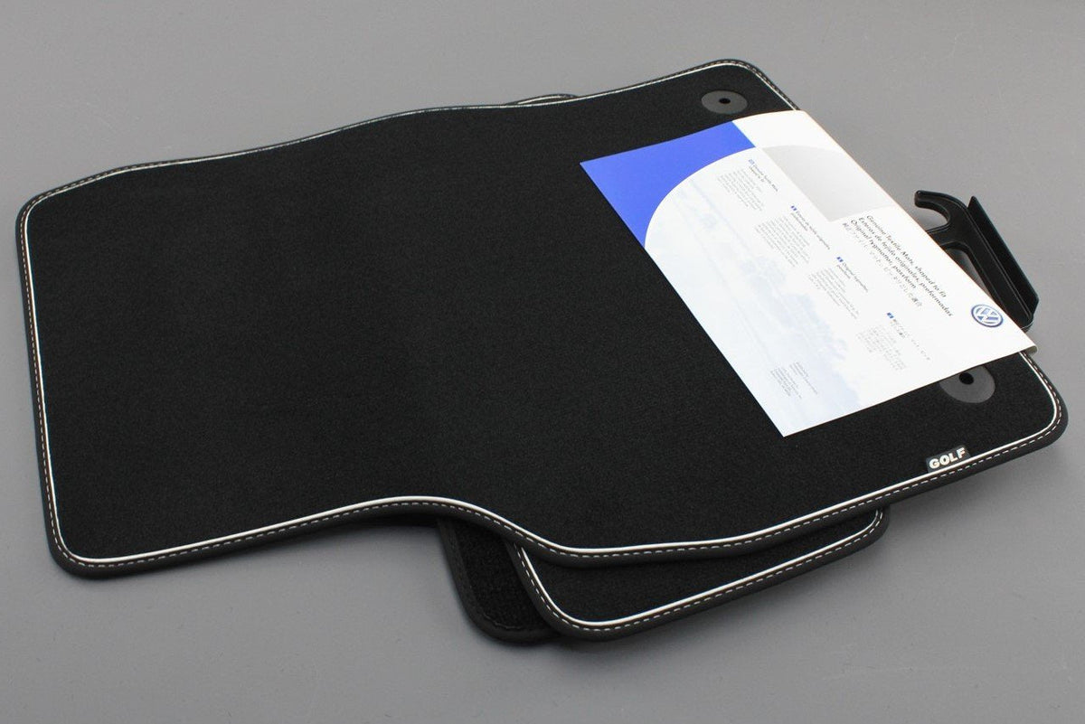VW Golf MK7 MK7.5 front rear premium carpet floor mats RHD 5G2061270 WGK, view 1