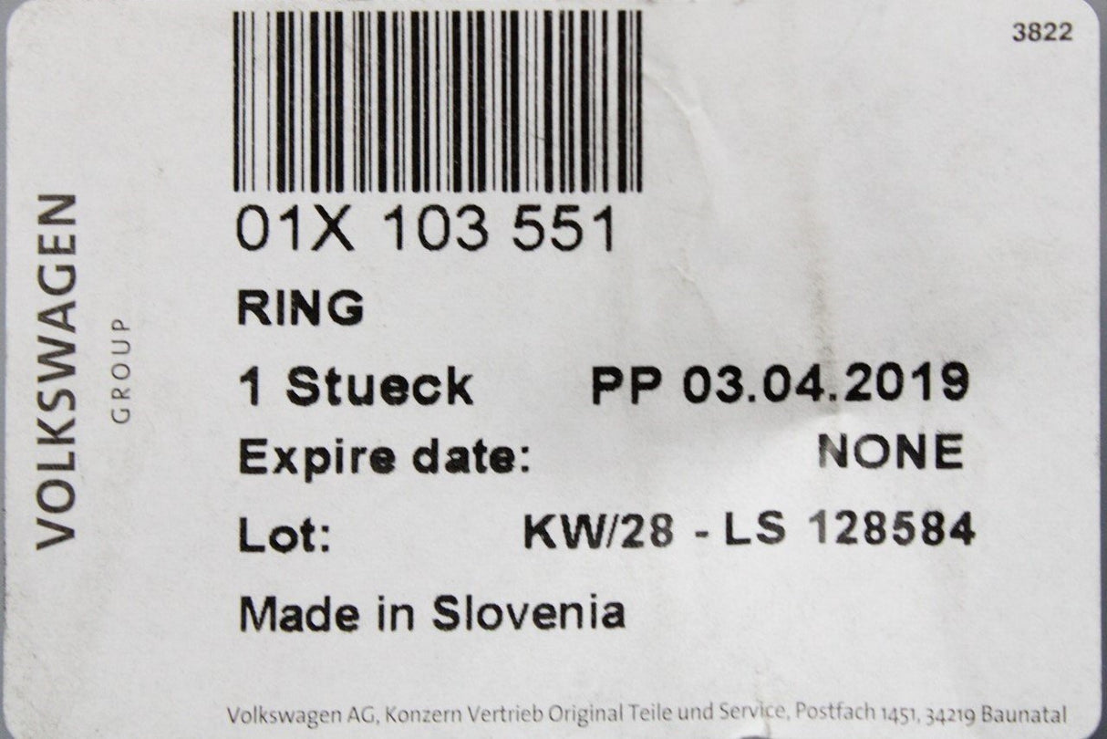 VW Passat Audi A4 A6 A8 RS4 SEAT Exeo gearbox spacer ring 01X103551