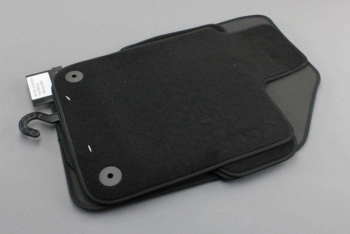 VW Polo 6R 6C 2010-17 front & rear carpet floor mats RHD 6R2061420H WGK