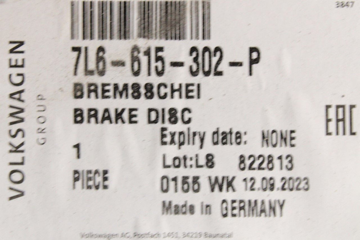 VW Touareg 2003-2018 brake discs 330x32 (front) 7L6615301P / 7L6615302P
