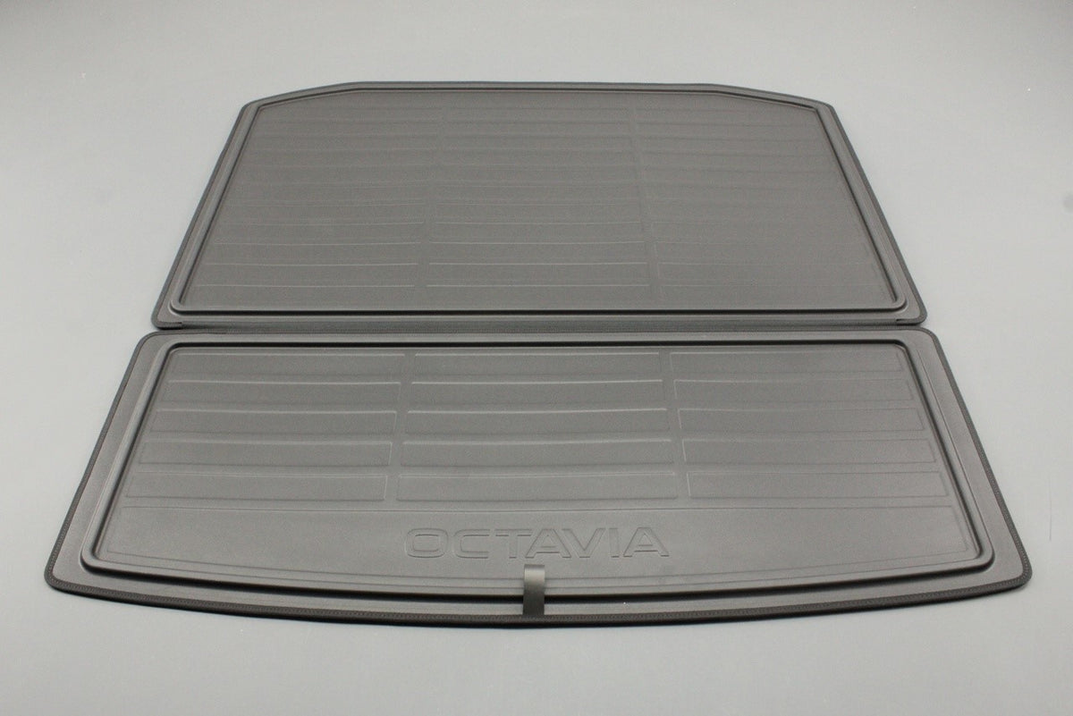 Skoda Octavia Estate 2020-on double sided boot liner mat 5E7061163B, view 1