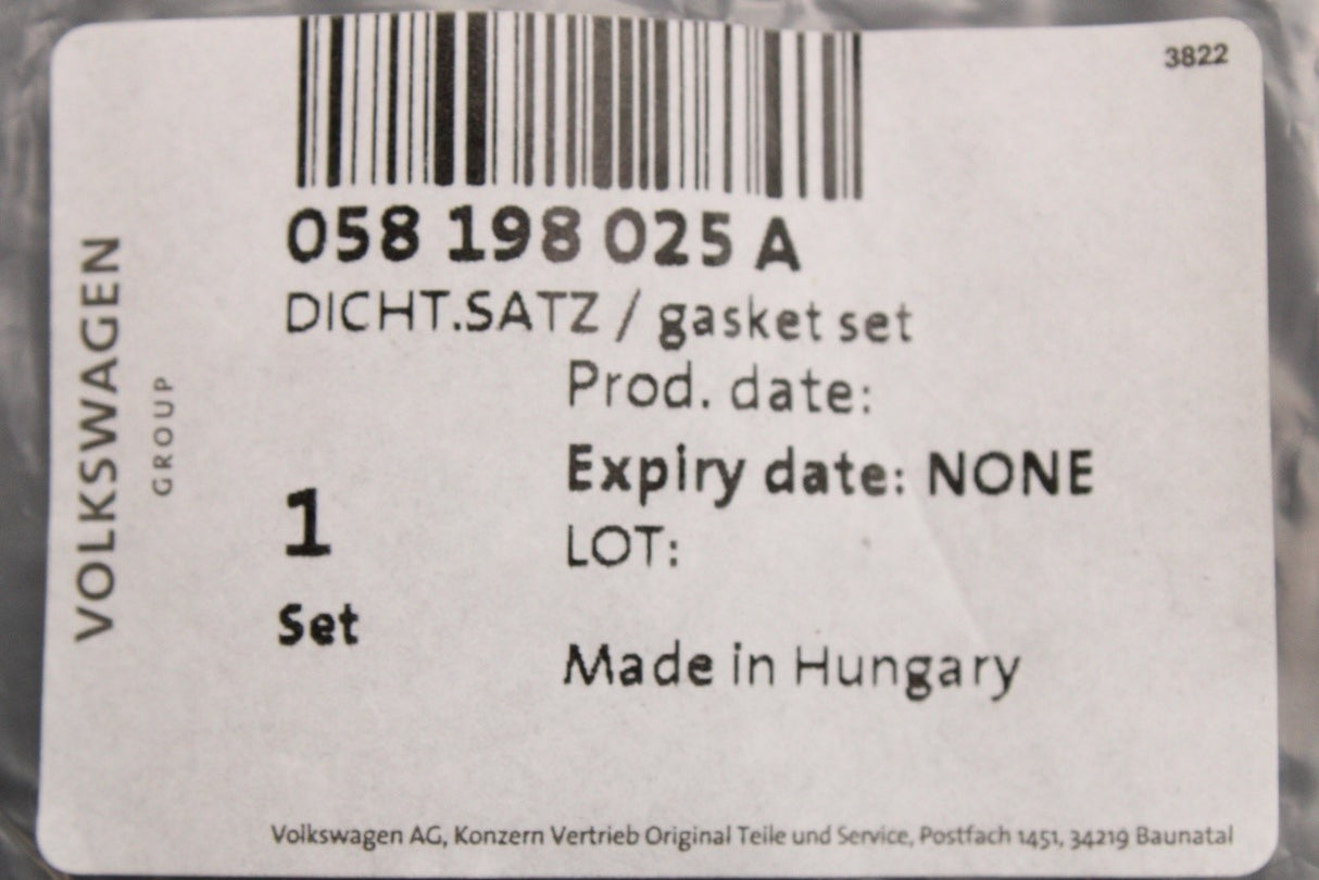 VW Audi Skoda SEAT 1.8 1.8T 1992-2010 rocker cover gasket 058198025A