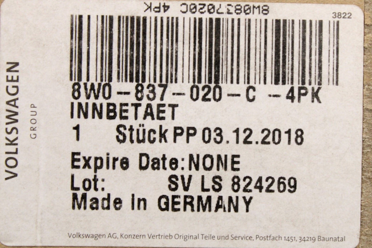 Audi A4 S4 A5 S5 2016-on front inner door handle (right) 8W0837020C 4PK