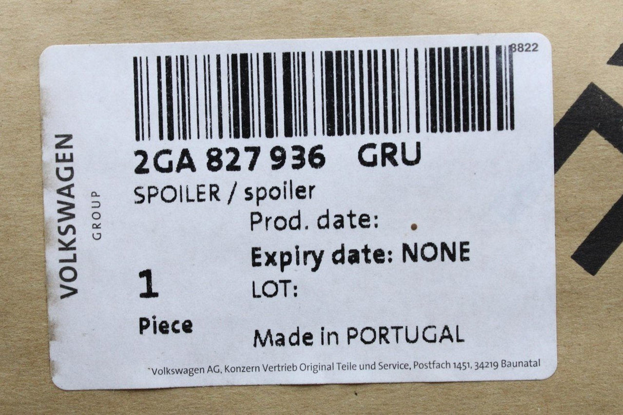 VW T-Roc 2018-on tailgate/rear boot lid spoiler 2GA827936 GRU