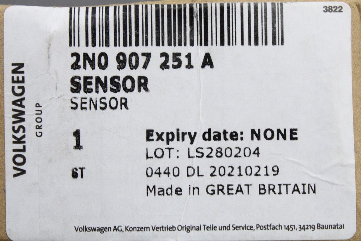 VW Transporter T6.1 Crafter Amarok Tyre pressure sensor 2N0907251A