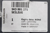 VW Golf MK6 MK7 Scirocco R seat backrest release cable 5K3881271