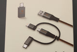 CUPRA 3-in-1 USB-C/Apple lightening/Micro-USB to USB-A cable 000051444AR