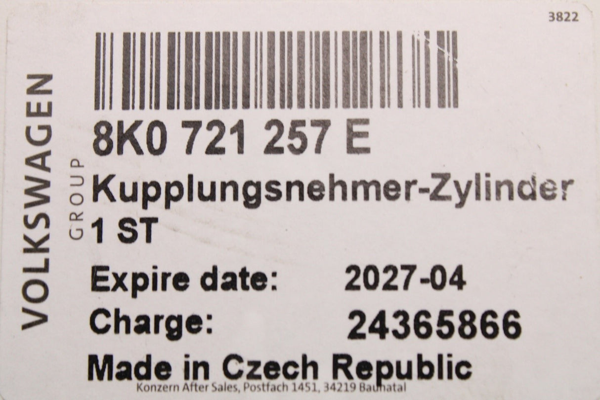 Audi A4 A5 Q5 2010-2017 clutch slave cylinder (manual) 8K0721257E