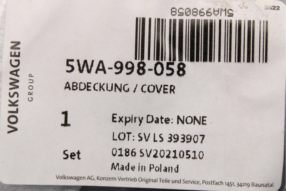 VW Golf Audi A3 Skoda SEAT 16-on online services battery cover 5WA998058