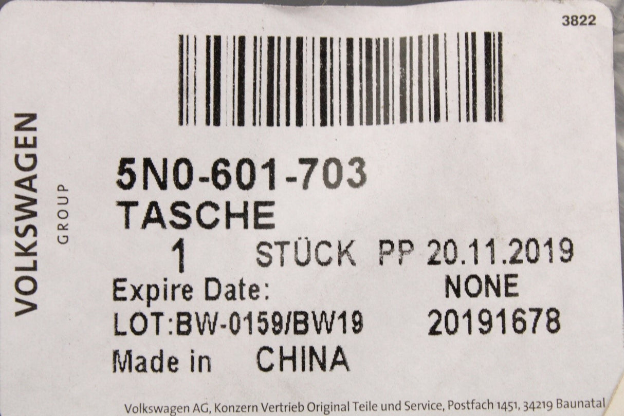 VW Tiguan Passat B8 ID.Buzz SEAT Alhambra 2008-on tool kit bag 5N0601703