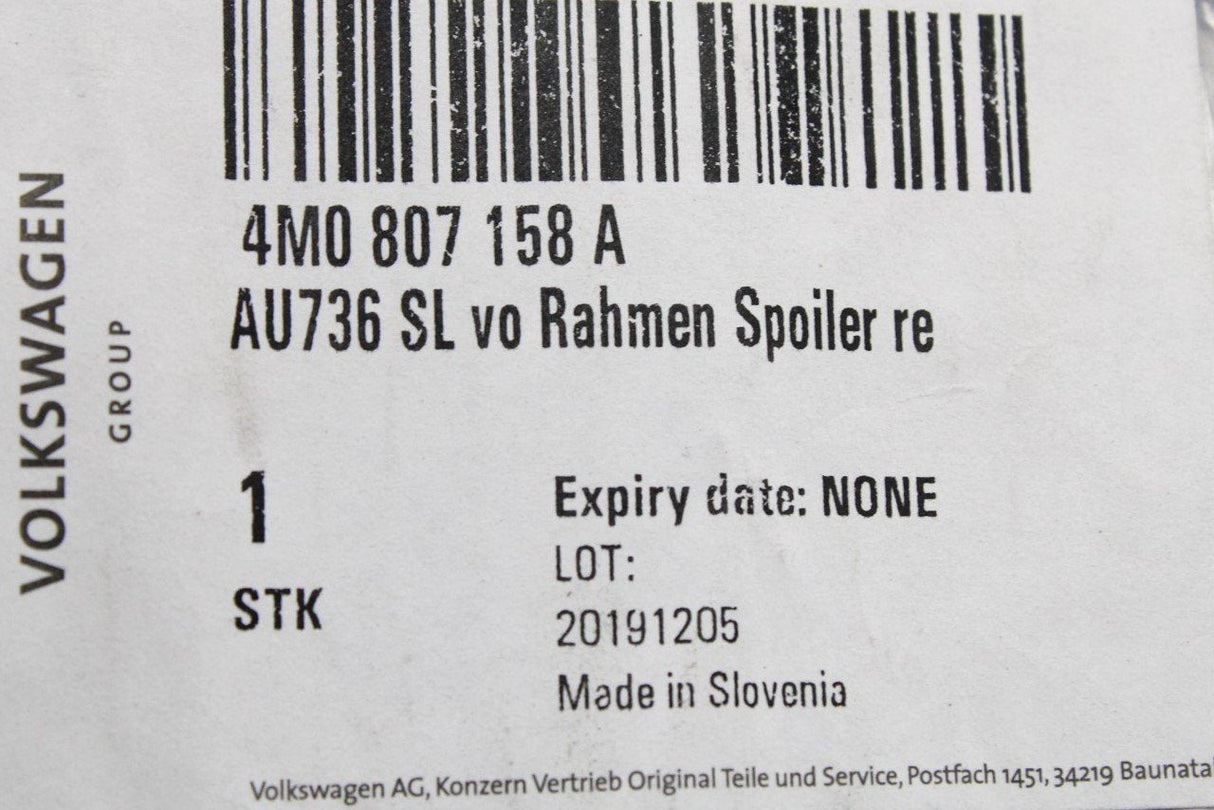 Audi Q7 4M 2016-on front air guide bumper trim (right) 4M0807158A