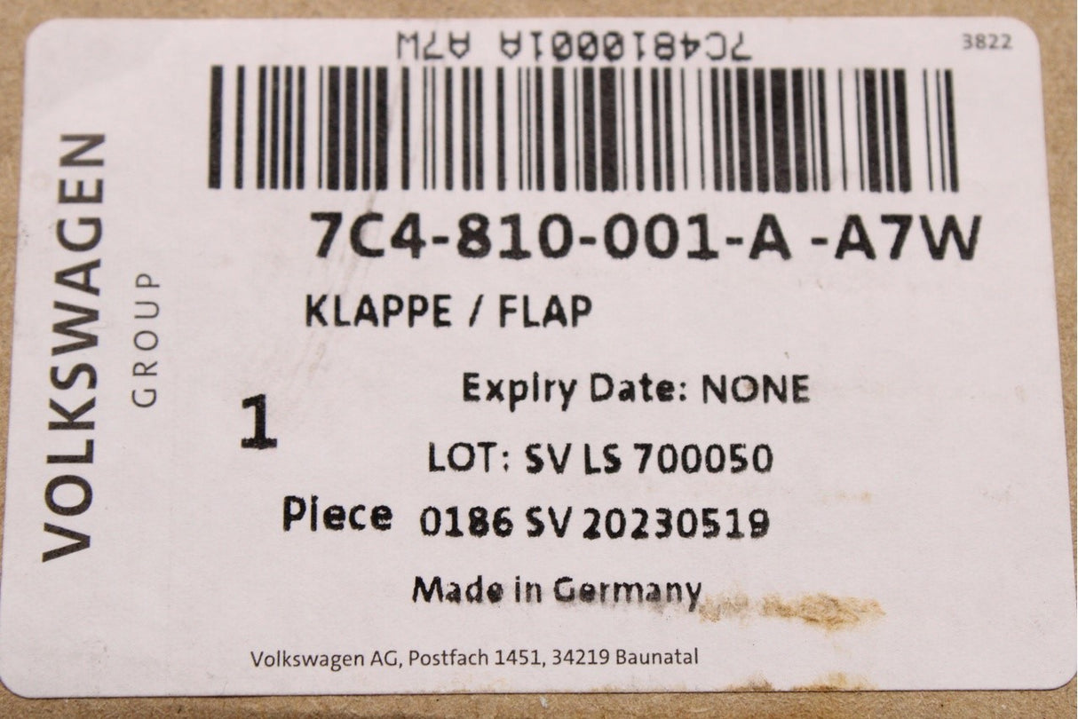 VW Grand California 2017-on toilet waste door flap 7C4810001A A7W