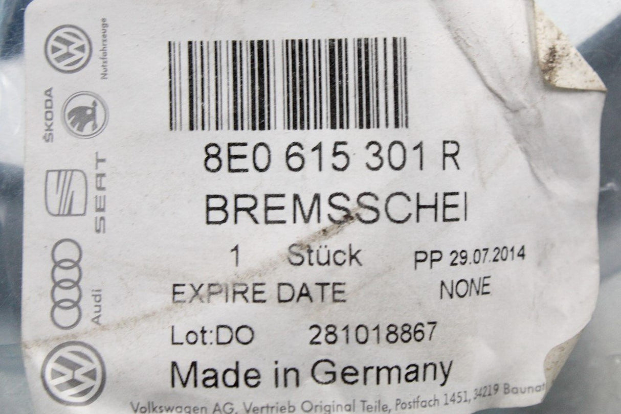 Audi A4 2001-2008 A6 1997-2004 front brake discs (x2) 312mm 8E0615301R