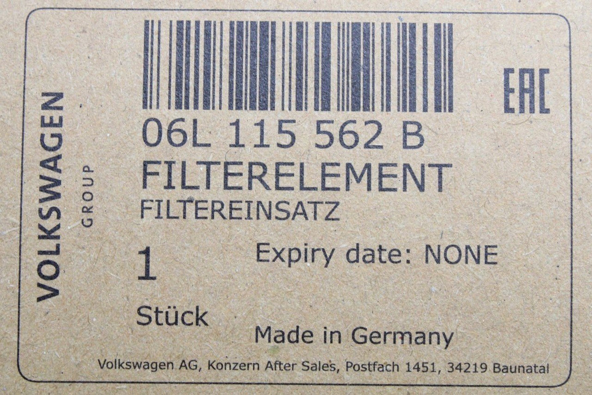 VW Audi Skoda SEAT 1.8 2.0 TSI TFSI engine oil filter 06L115562B