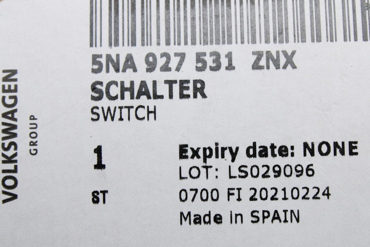 VW Tiguan 2016-on drive profile selection switch 5NA927531 ZNX