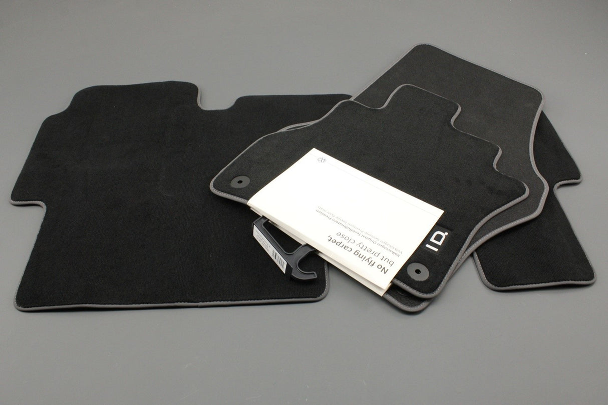 VW ID.Buzz RHD premium textile floor mats (front & rear) 1T4061275 WGK / 1T3061273 WGK