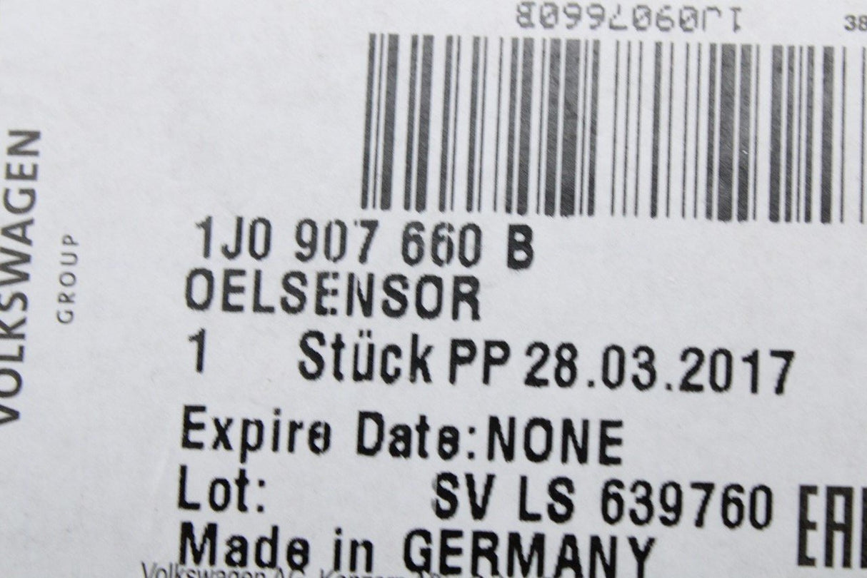 VW Golf MK5 Audi A2 A3 Skoda Fabia SEAT Leon oil level sensor 1J0907660B