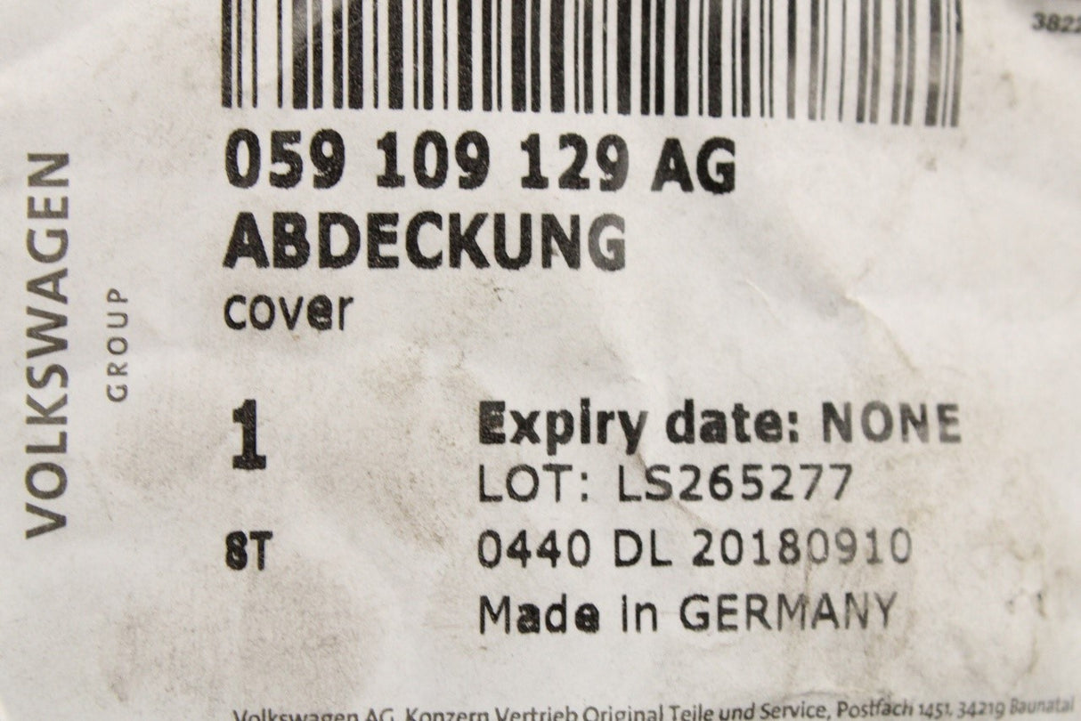 VW Touareg Audi 3.0 TDI cylinder head timing cover (cyl 4-6) 059109129AG