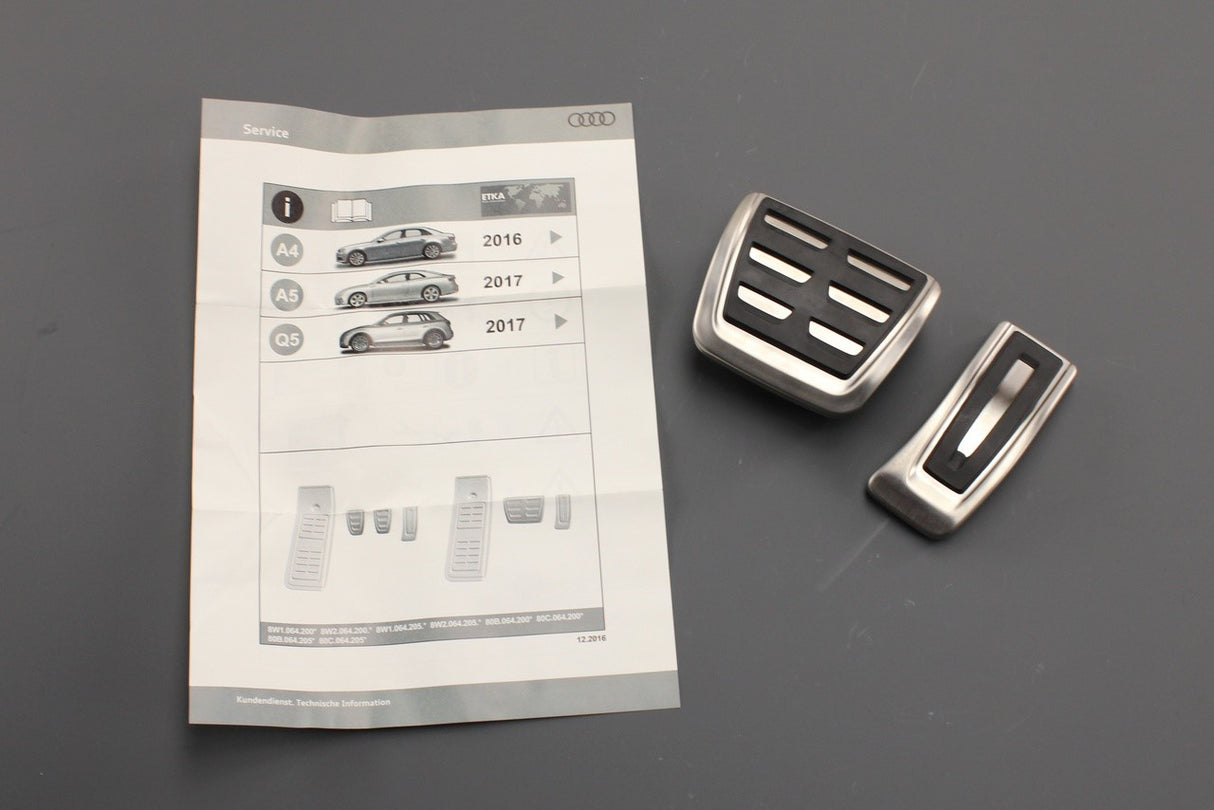 Audi A4 S4 RS4 A5 S5 RS5 Q5 RHD pedal cover caps (automatic) 8W2064205