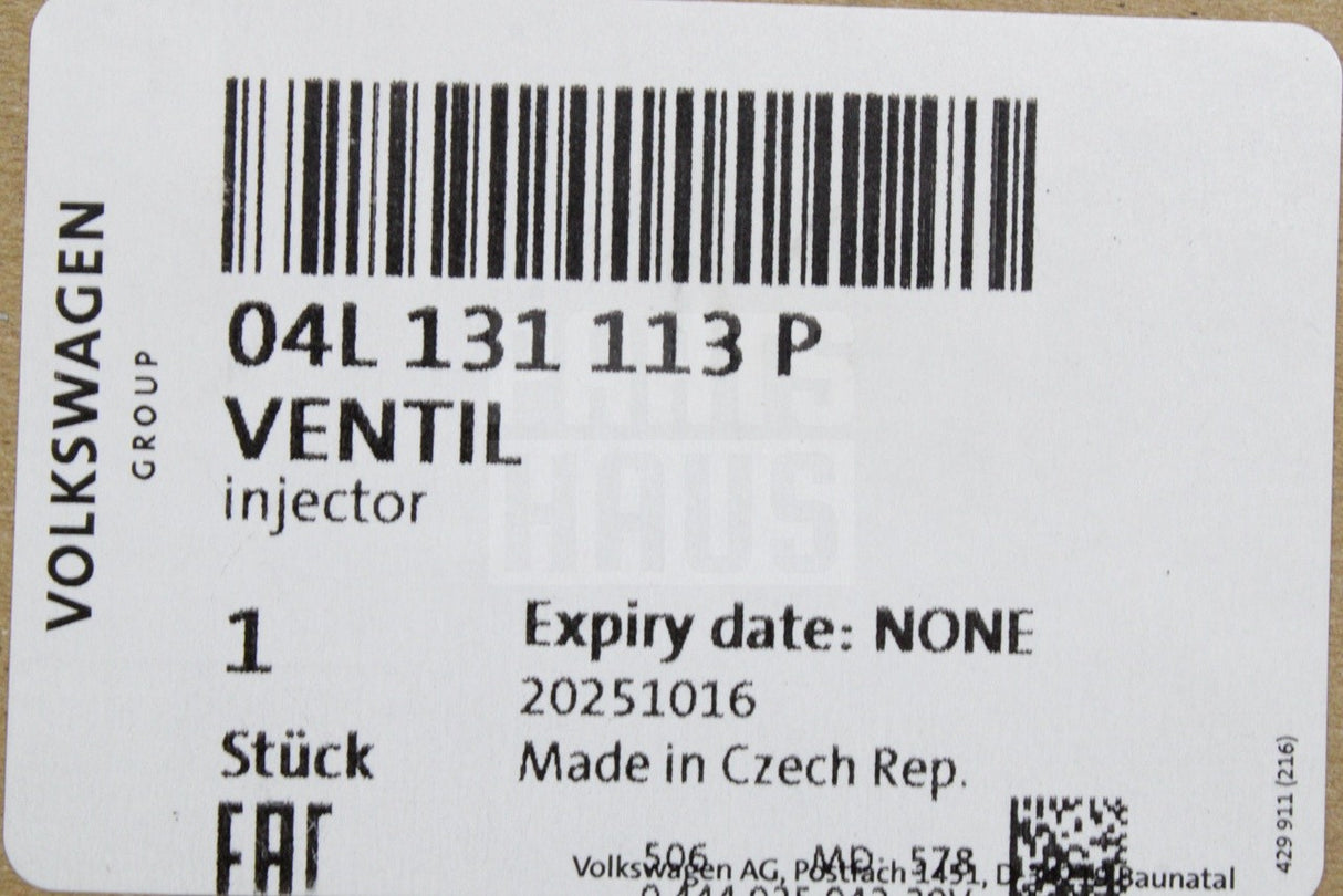 VW Golf Audi A3 Skoda SEAT CUPRA 1.6 2.0 TDI adblue injector 04L131113P