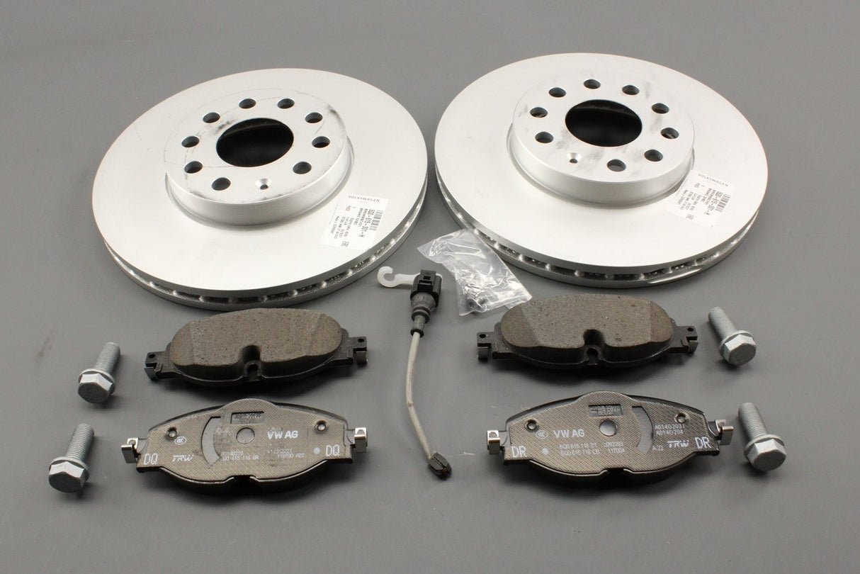 Audi S3 Cabriolet 2015-16 8V brake discs and pads set (front) 8V0698302D