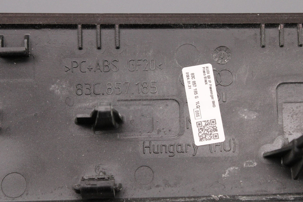 Audi Q3 RSQ3 2019-on RHD interior dashboard trim (left) 83C857185G 1LQ