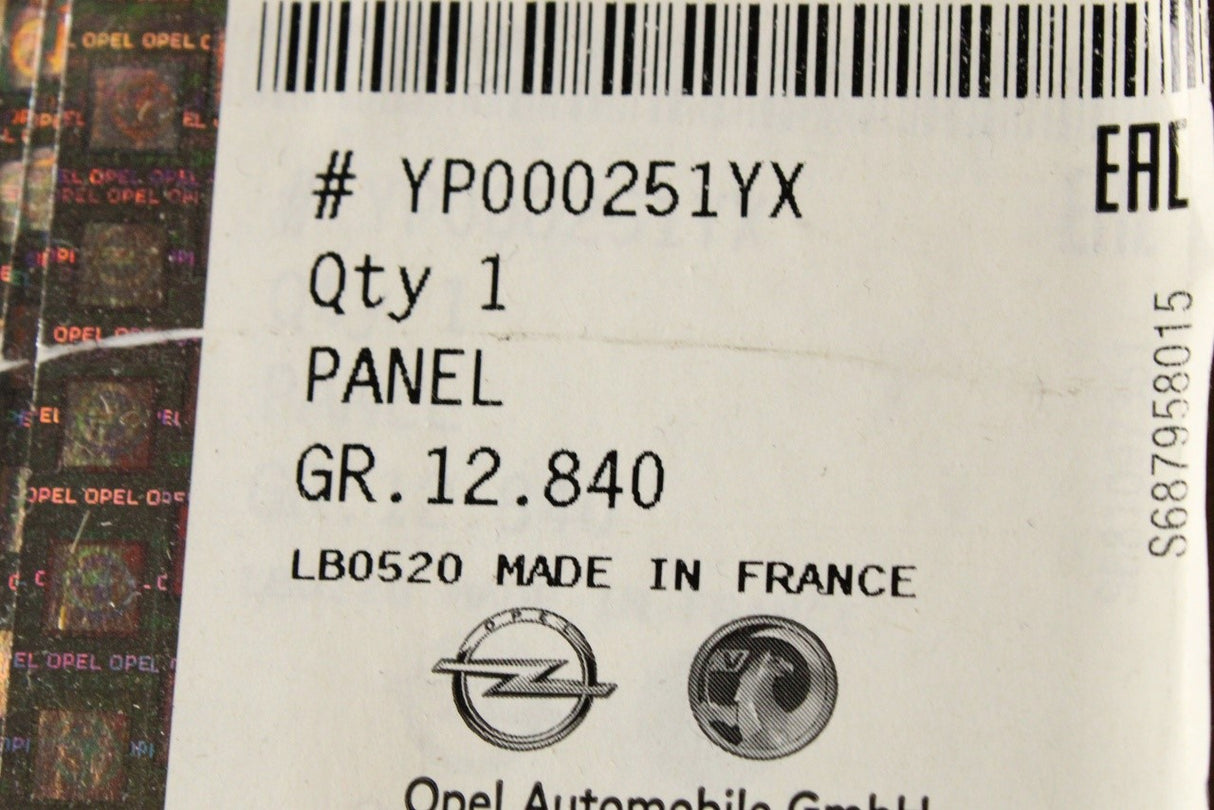 Vauxhall Grandland X 2020-on boot side trim (left) YP000251YX
