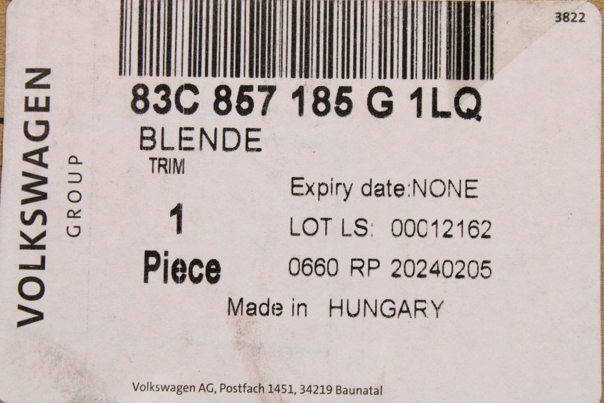 Audi Q3 RSQ3 2019-on RHD interior dashboard trim (left) 83C857185G 1LQ