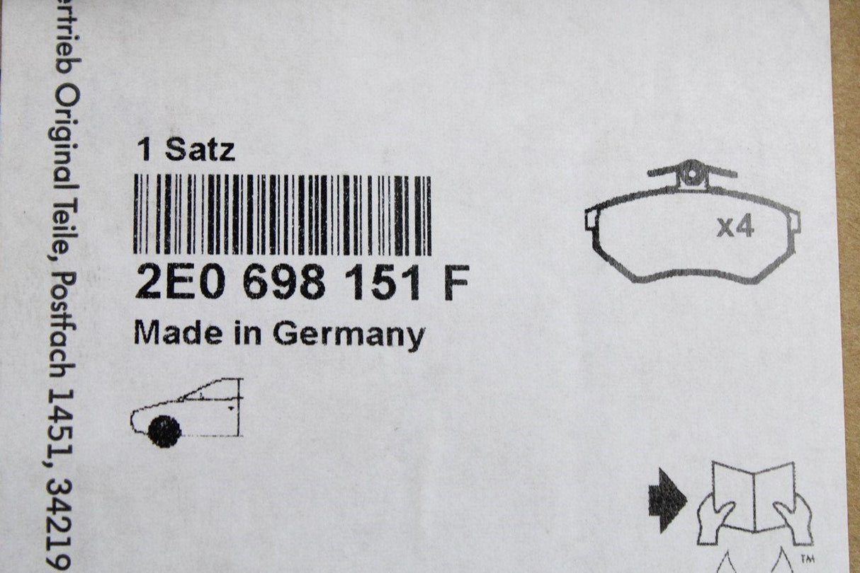 VW Crafter 2006-16 front brake pads for 300mm discs (front) 2E0698151F