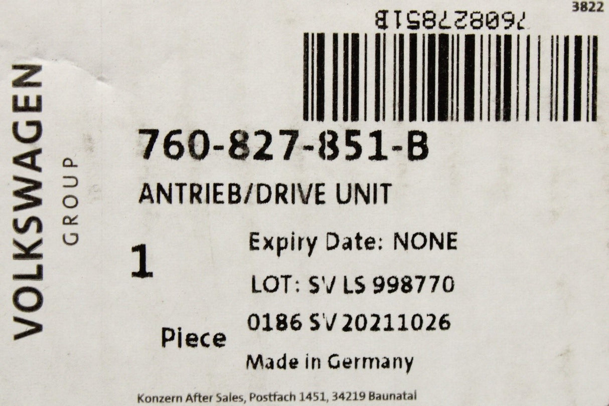 VW Touareg 2018-on electric power closing boot lid strut 760827851B
