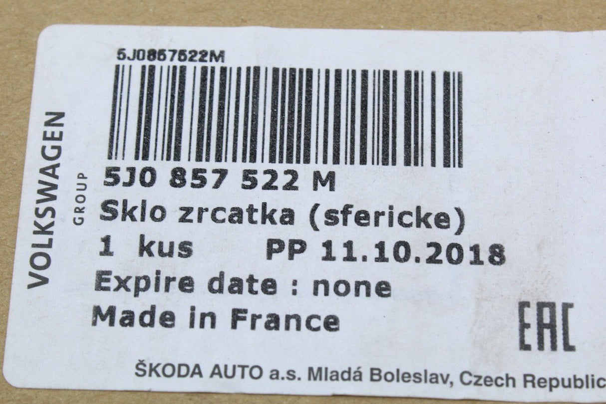 Skoda Fabia Octavia Roomster Right mirror LHD only 5J0857522M