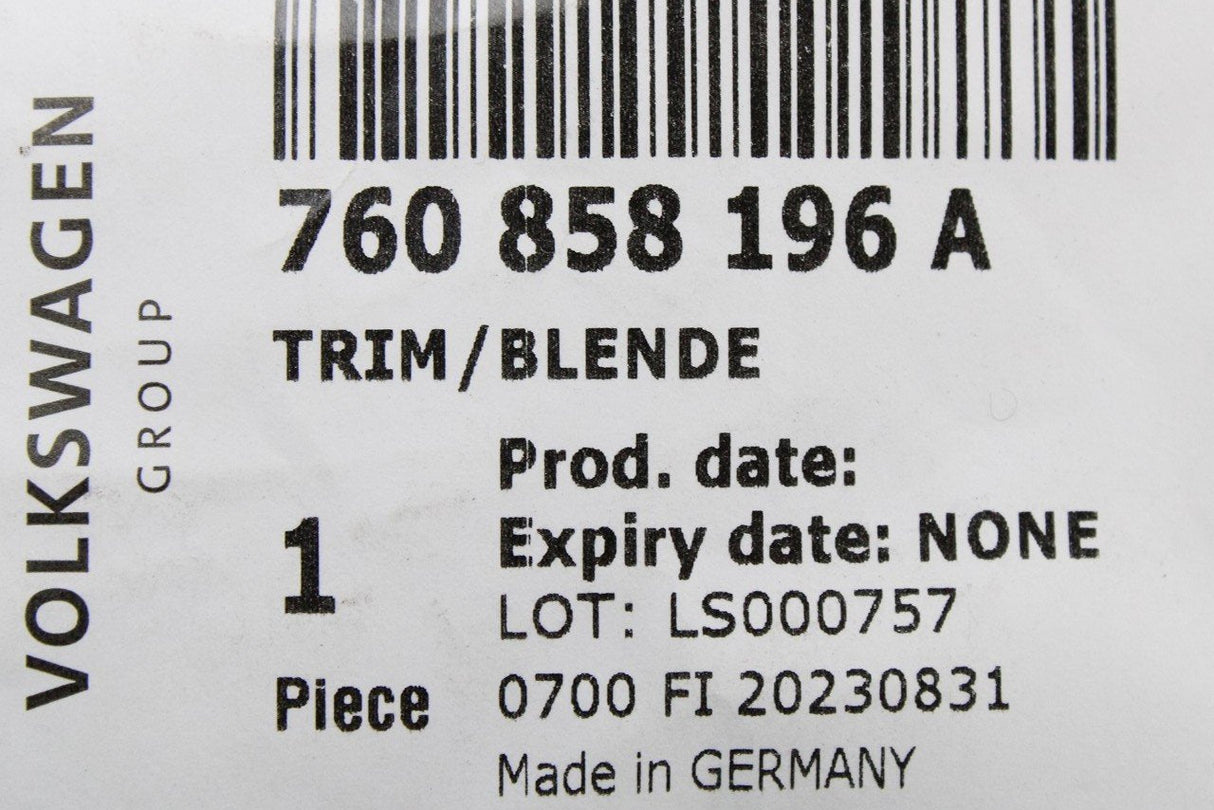 VW Touareg 2018-on windscreen trim 760858196A