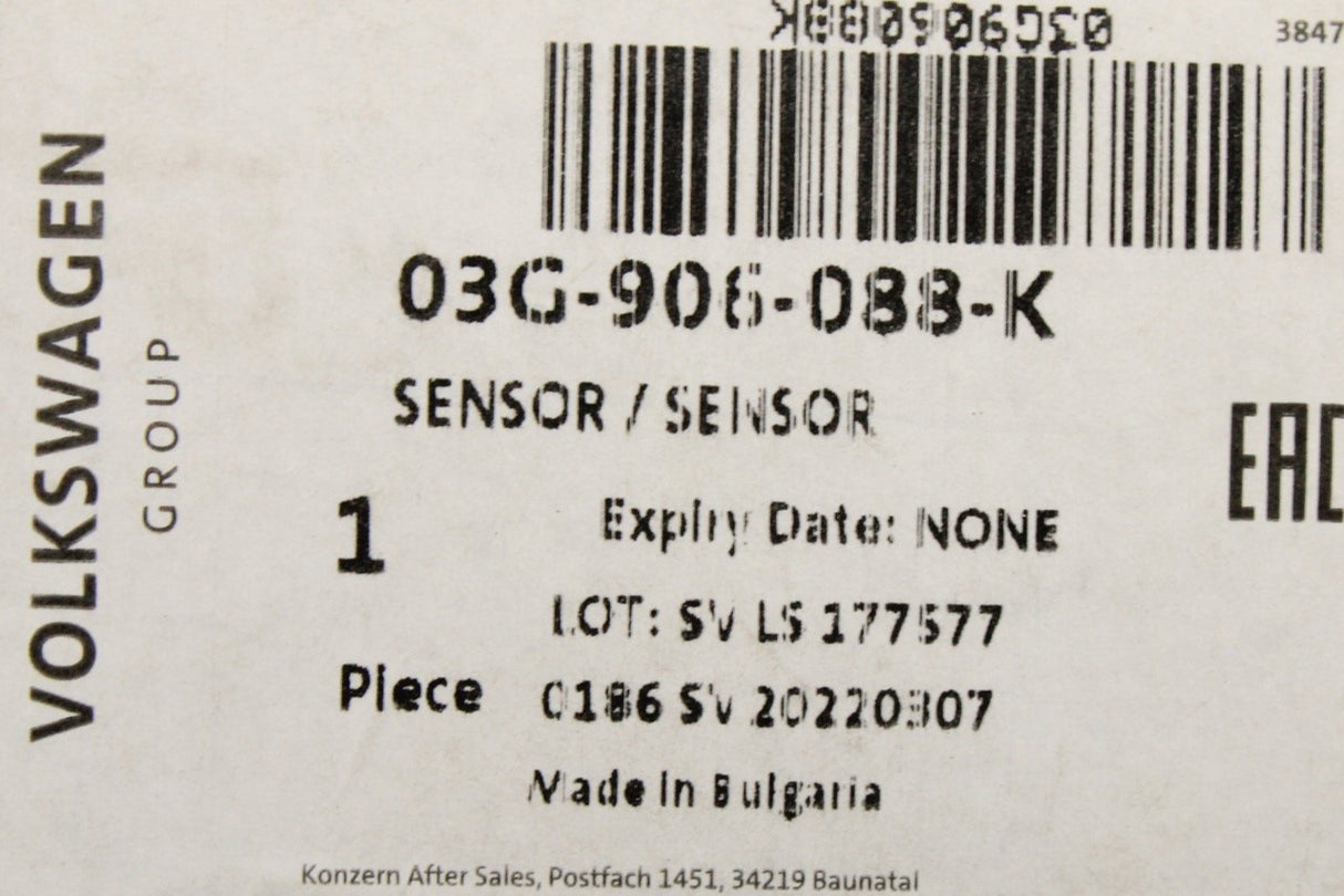 VW Audi Skoda SEAT 1.9 2.0 TDI exhaust temp sensor (pre-DPF) 03G906088K