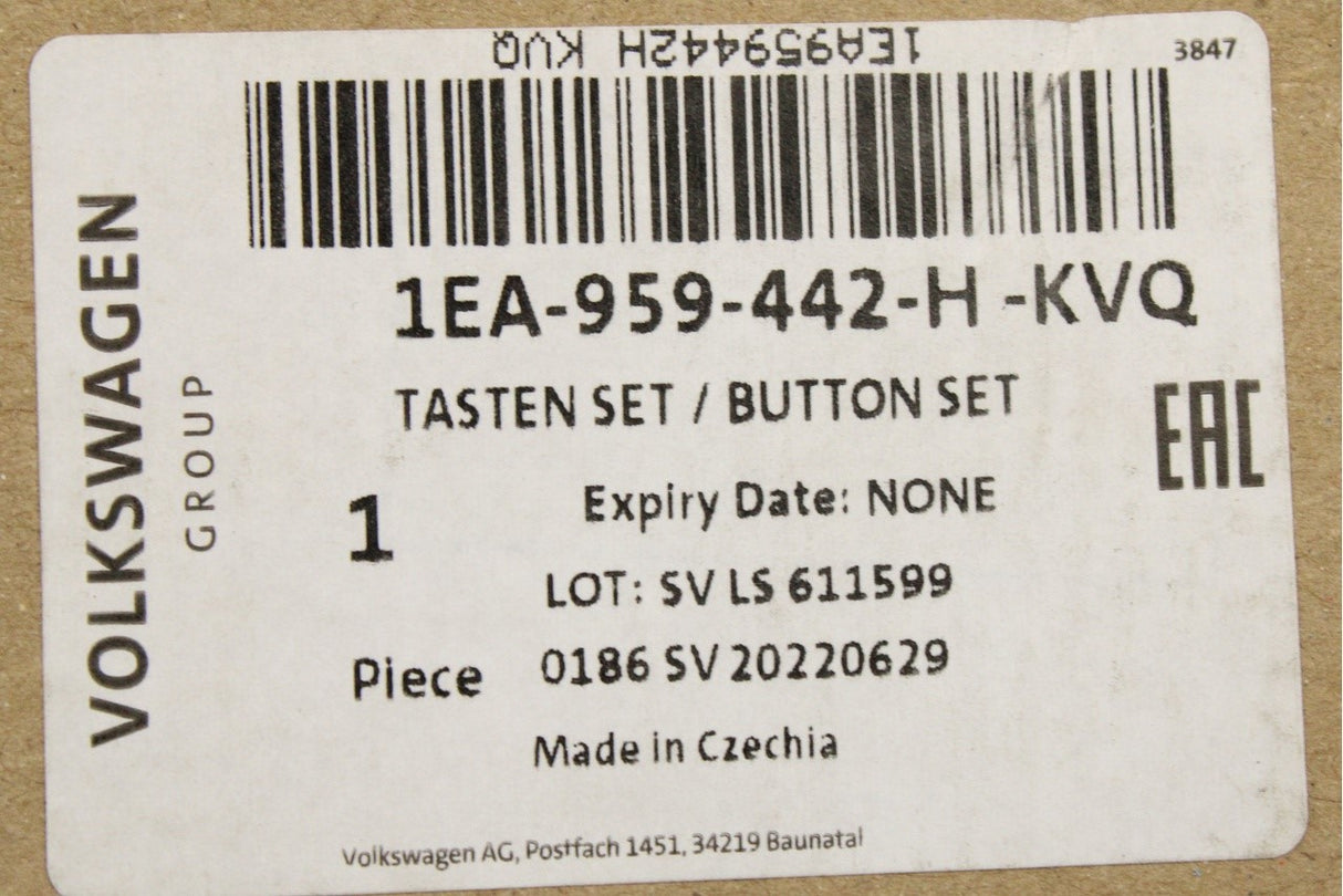 VW ID.3 ID.4 ID.5 ID.Buzz steering wheel button set 1EA959442H KVQ