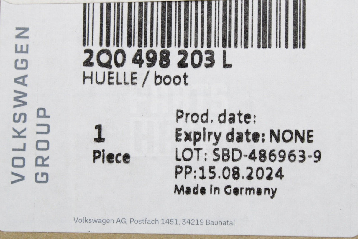 VW Polo AW Audi A1 Skoda Fabia SEAT front outer cv boot kit 2Q0498203L