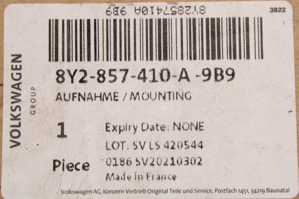 Audi A3 S3 RS3 8Y 2020-on wing mirror housing (right) 8Y2857410A 9B9