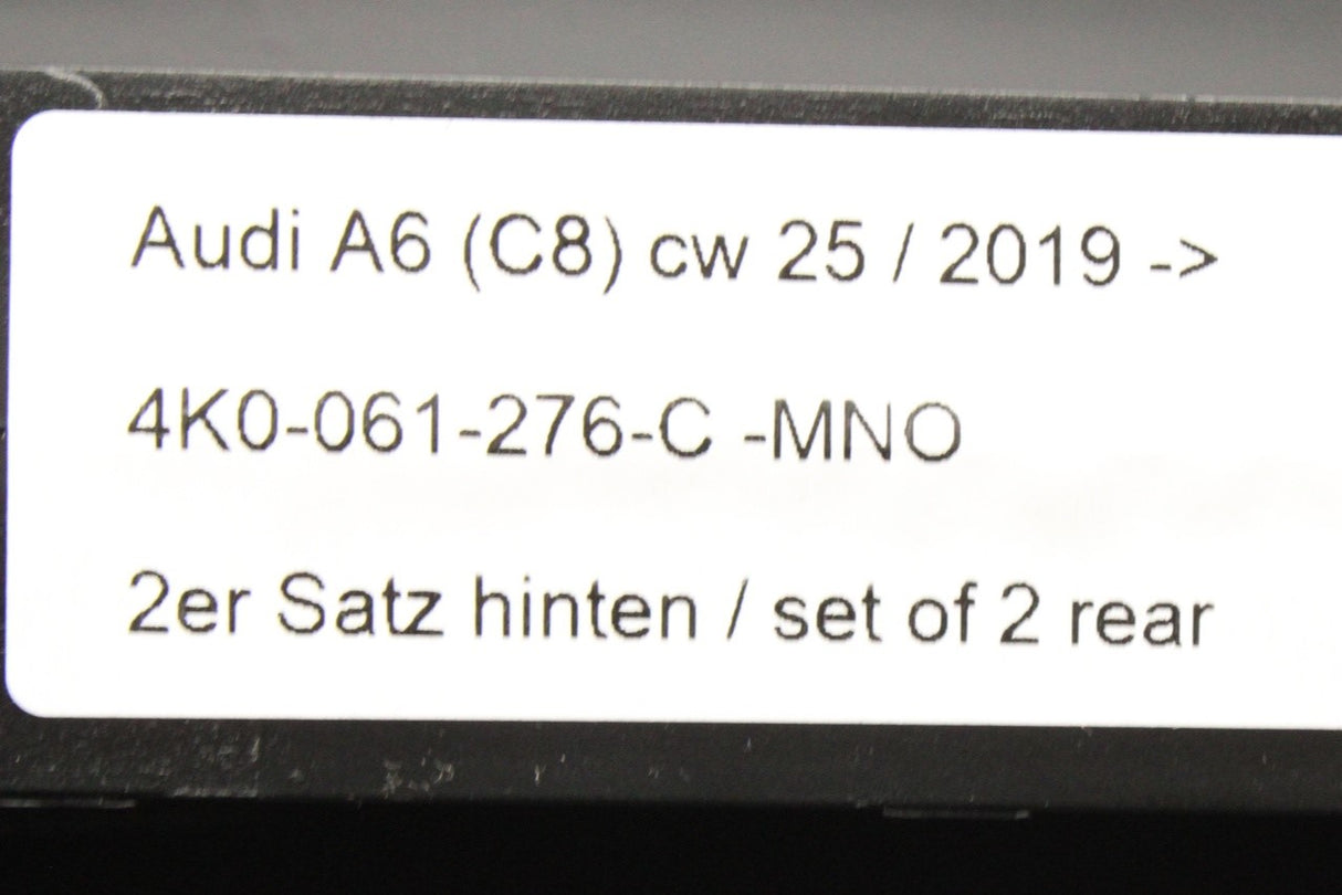 Audi A6 C8 2018-on A7 2018-on textile floor mats (rear) 4K0061276C MNO