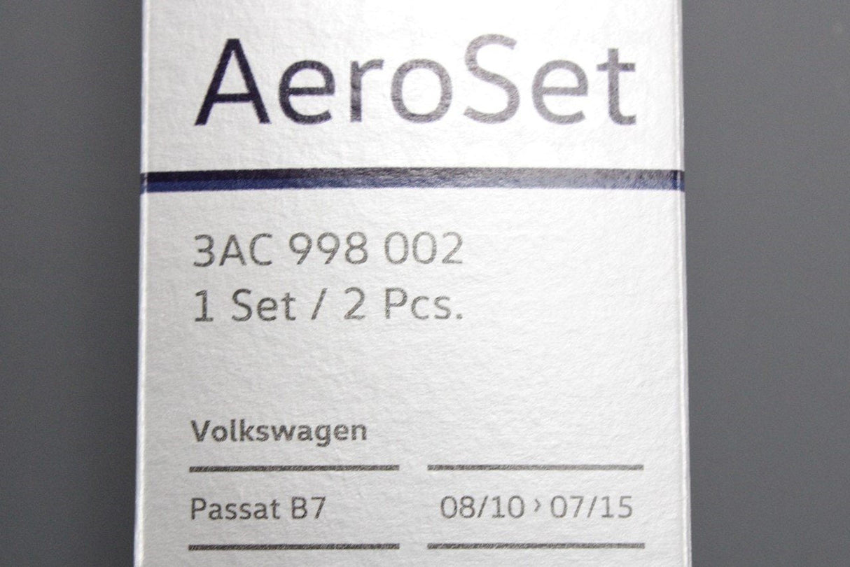 VW Passat B7 2011-2015 front aero wiper blade set (RHD) 3AC998002