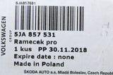 Skoda Fabia Rapid SEAT Toledo wing mirror surround trim left 5JA857531