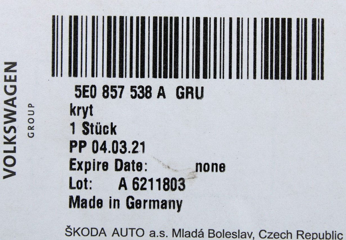 Skoda Octavia 5E 2013-2020 right wing mirror cover primed 5E0857538A GRU