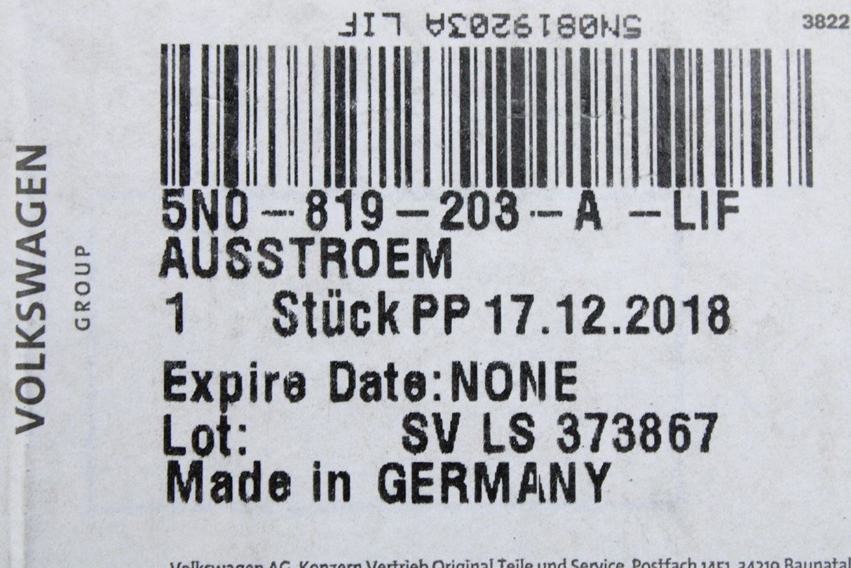 VW Tiguan 2012-16 centre console rear air vents 5N0819203A LIF