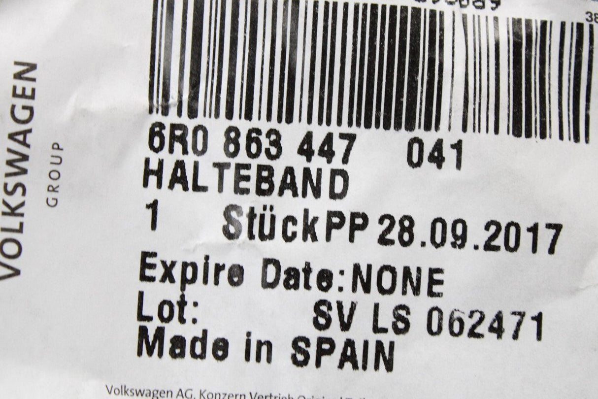 VW Polo 6R 6C 2010-2017 parcel shelf retaining string 6R0863447 041