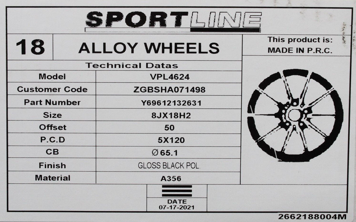VW Transporter T5 T6 T6.1 18inch 10 spoke alloy wheels (x4) ZGBSHA071498