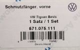 VW Tiguan 2024-on accessory mud flap set (front and rear) 571075101/111