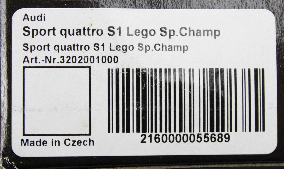 Audi Sport Quattro S1 1985 Lego model kit 3202001000